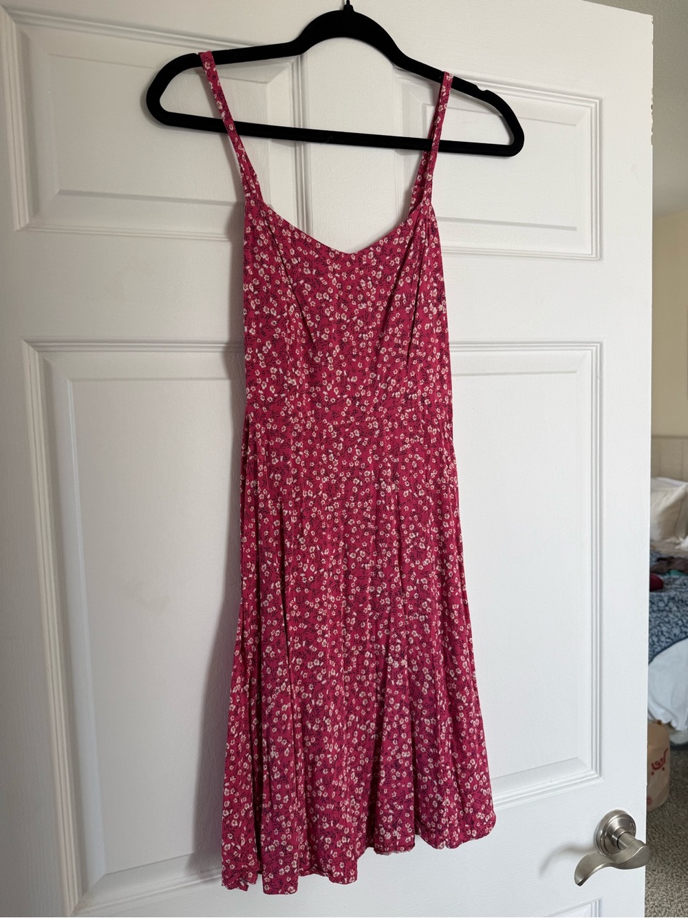 Old Navy Raspberry Pink Floral Spaghetti-Strap Dress